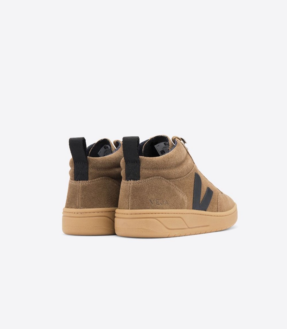 Veja Trainers Mens Brown/Black - Roraima Suede - SJPF-98153